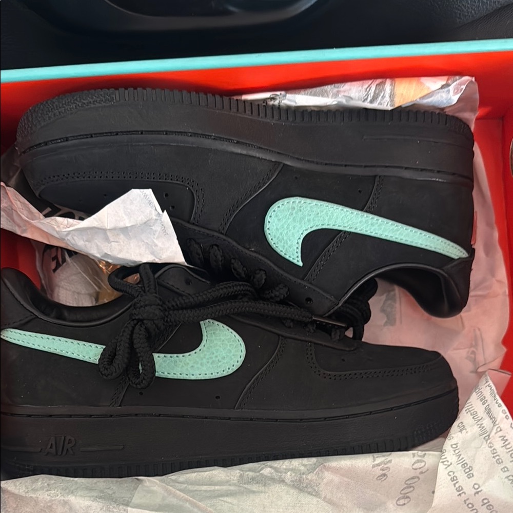 Tiffany & Co. Black and Teal Sneakers